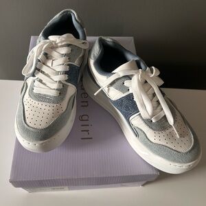 Madden Girl White and Blue Women's Sneakers